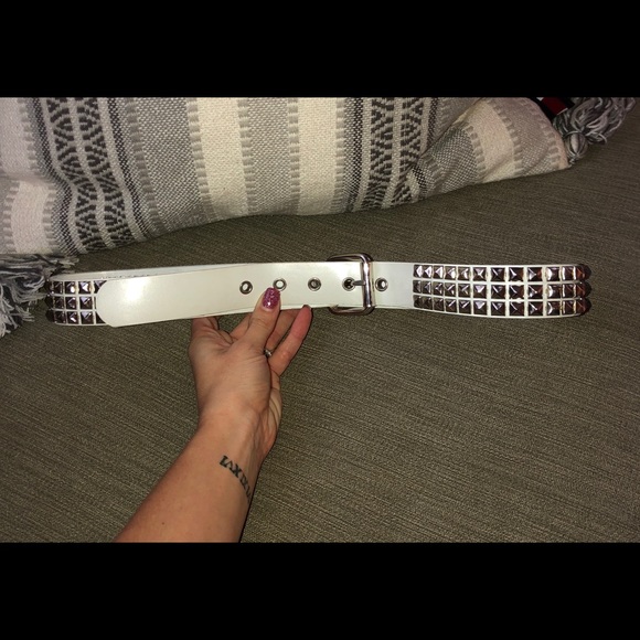 Accessories - 💋 BUY 1 GET 1 FREE White studded belt Accessories - 💋 BUY 1 GET 1 FREE White studded belt